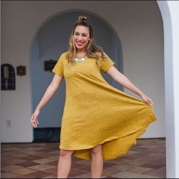 LuLaRoe Dresses & Skirts - Mustard yellow heathered LuLaRoe Carly